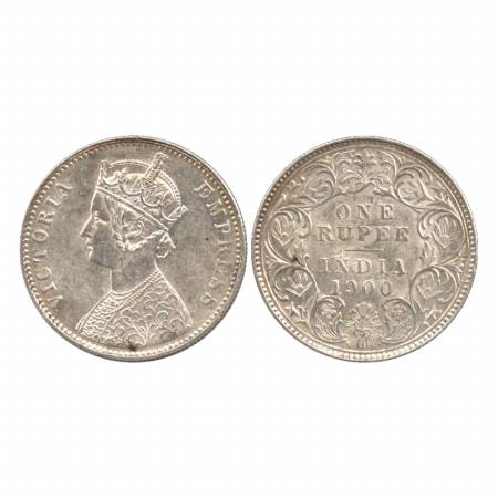 Victoria Empress, Silver Rupee, 1900, Calcutta Mint, C3/I (i)/'C' incused. (Pr. 138) About