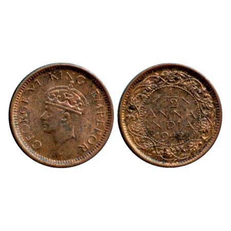 George VI, Copper 1/12 Anna, 1942, Bombay Mint. Extremely Fine, Rare.