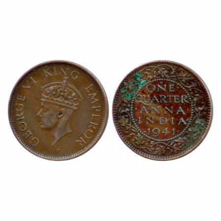 George VI, Copper ¼ Annas, 1941, Bombay Mint, with dot. (Pr. 693) Very Fine +, Rare.