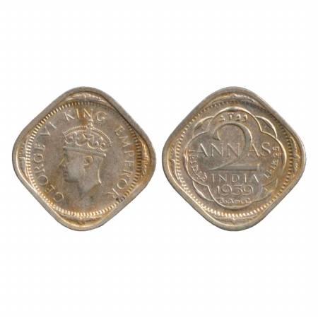 George VI, Cupro-Nickel 2 Annas, 1939, Calcutta Mint, head type II. (Pr. 905) Very Fine +,