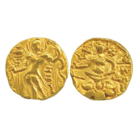 Gupta Empire, Chandra Gupta II (375-415 AD), Gold Dinar, 'Archer' type, Altekar Class II, 