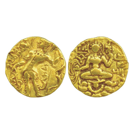 Gupta Empire, Chandra Gupta II (375-415 AD), Gold Dinar, 'Archer' type, Altekar Class II, 