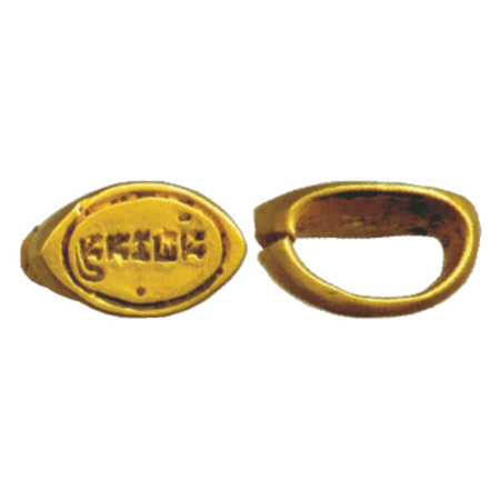 Gold signet ring, c. 4th-5th century AD, 2.77g – Brahmi inscription Ayavasasya inscribed i
