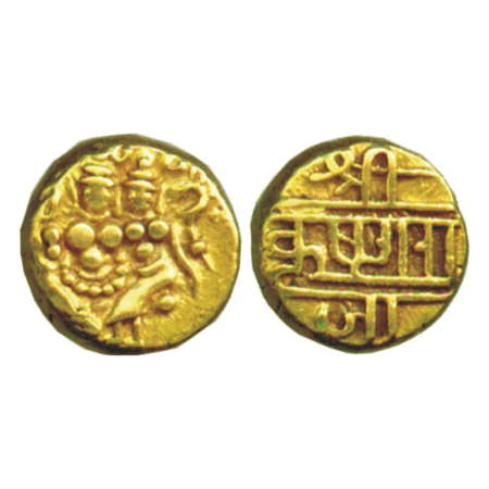 Mysore, Krishnaraja Wodeyar III (1799-1868); Gold Pagoda, 3.41g, Shiva-Parvati Seated on o