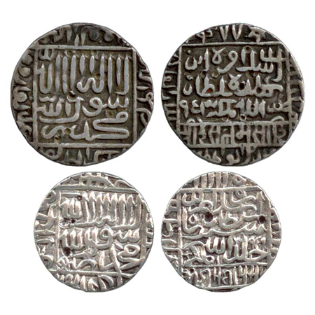 Delhi Sultan, Suri dynasty, Islam Shah (1545-1552), Silver Rupee (2), AH 953 and 959, mint