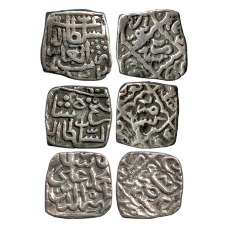 Kashmir Sultan, Silver Sasnu (3), Zain Al-Abidin, AH 842, Kashmir Mint, (G & G K 9), Fath 