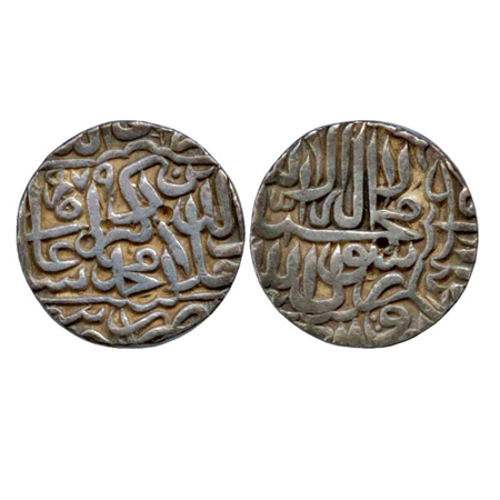 Akbar, Silver Rupee, Dar- ul- Khilafat Jaunpur Mint, AH 979 (KM 80.10). Very Fine, Scarce.