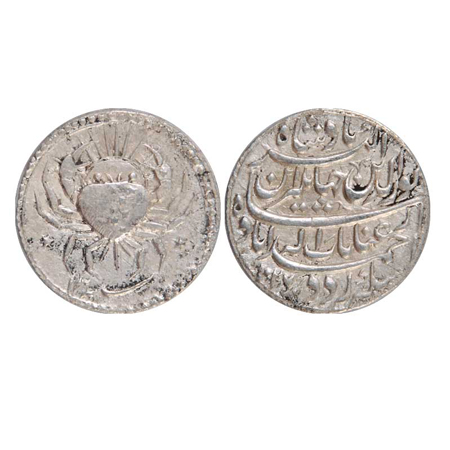 Jahangir, Zodiacal Rupee 'Cancer' sign, Ahmedabad Mint, AH 1027/ RY13, 11.24g. Obv: Celest