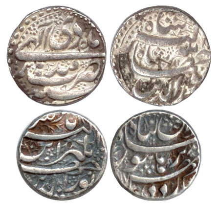 Jahangir, Silver Rupee (2), Burhanpur Mint, 'Din Panah' couplet, AH (10) 17 (KM 149.10) an