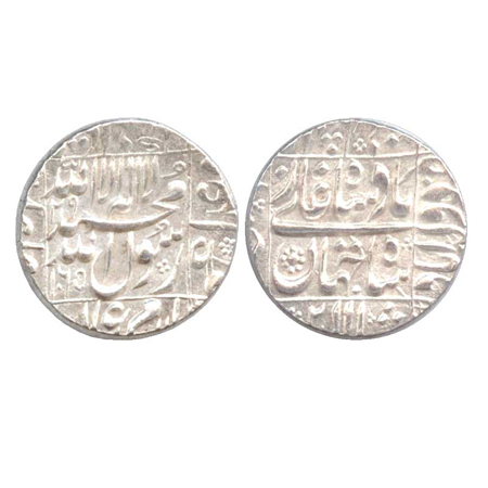 Shah Jahan, Silver Rupee, Daultabad Mint, AH 1065 / RY 29 (KM 235.10). UNC, Rare.
