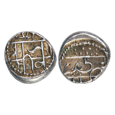Maratha Confederacy, Chhatrapati Shivaji (1674-1680), Silver 1/5th Rupee of 'Velli Fanam',