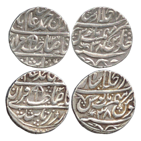 Maratha Confederacy, Dar-ul-khilafat Shah Jahanabad Mint, Silver Rupee, in the name of Sha