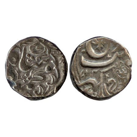 Sindh, British occupation, Silver Rupee, Bhakkar Mint. Obv: Hare Rev: British Lion (C-11).