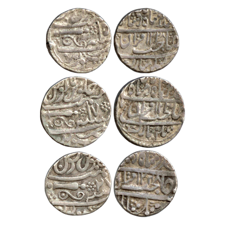 Gwalior, Silver Rupee (3), Daulat Rao, (1794-1827 AD), Sheopur Mint, AH 1228 / RY 15, AH 1
