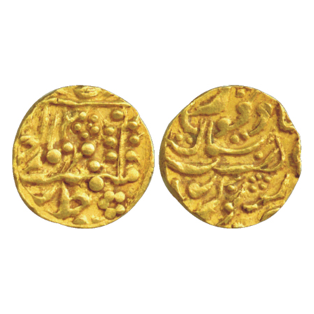 Karauli, Gold Mohur, 10.92g, in the name of Queen Victoria, RY 13 (KM 57). Very Fine+, Rar