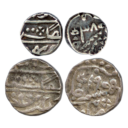 Kota (2), Umed Singh II, (1889 -1935 AD), Silver ½ Rupee RY 38 (Y5) and Rupee RY 19 (Y6), 