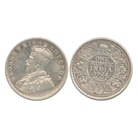 George V, Silver Rupee, Bombay Mint, 1922, dot, (PR 228). Very Fine, Scarce.