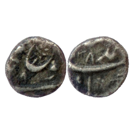 Muhammad Shah, Silver 1/8 Rupee, Machhlipattan (partly visible) Mint, AH xx38/RY 8, (KM 43