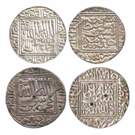 Suris - Sher Shah (1538-1545AD), Silver Rupees (2), Shergarh Mint, AH 949. Obv: Shahada in