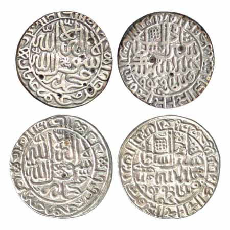 Suris - Sher Shah (1538-1545AD), Silver Rupees (2), ‘Jahanpanah’ type, AH 949, legends bot