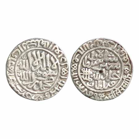 Suris - Sher Shah (1538-1545), Silver Rrupee, mintless type, AH948, (G&G D825 var). Obv: w