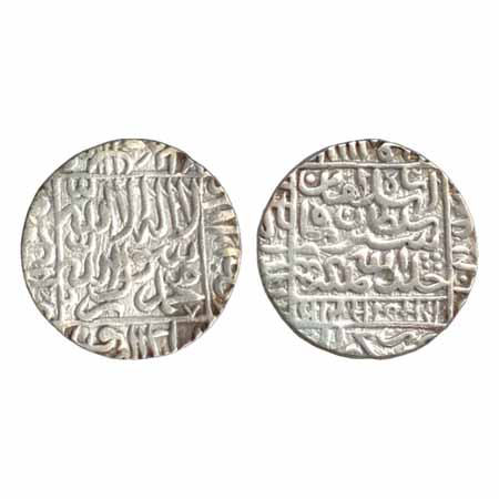 Suris - Islam Shah (1545-1552 AD), Silver Rupee, Gwalior Mint, AH 955, both side legends w