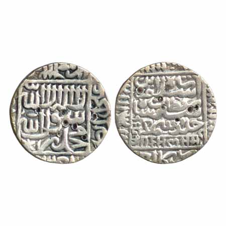 Suris - Islam Shah (1545-1552 AD), Silver Rupee, Kalpi Mint, AH 954, both side legends wit