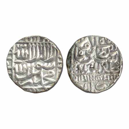 Suris - Islam Shah (1545-1552 AD), Silver Rupee, Narnol Mint, AH 960, both side legends wi