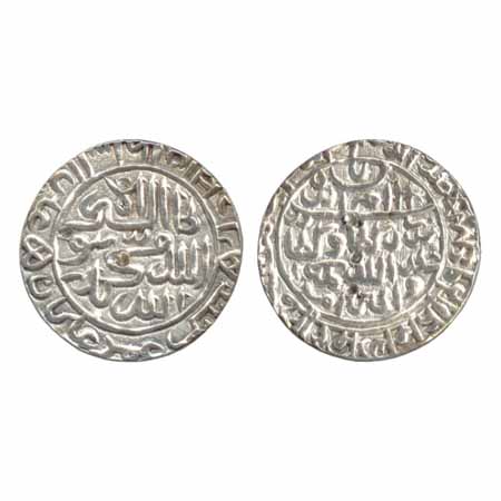 Suris - Islam Shah (1545-1552 AD), Silver Rupee, mintless Bengal type, AH 954, both sides 