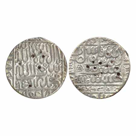 Suris - Islam Shah (1545-1552 AD), Silver Rupee, 'Jahanpanah' type, AH 956, flower mint ma