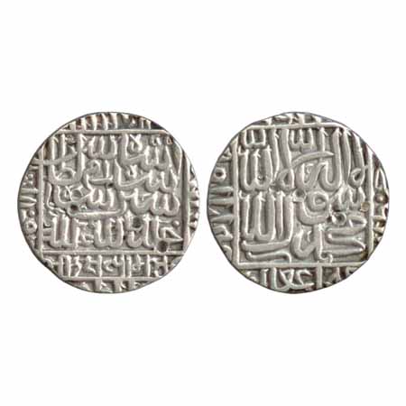 Suris - Islam Shah (1545-1552), Silver Rupee, 'Jahanpanah' type, ND, (G&G D978). Obv: with