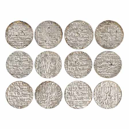 Suris - Islam Shah (1545-1552 AD), Silver Rupees (6), mintless '1477' type, AH 952, AH 954