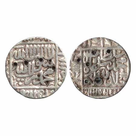 Suris - Muhammad Adil Shah (1552-1556 AD), Silver Rupee, Agra? Mint, AH 963, both sides le