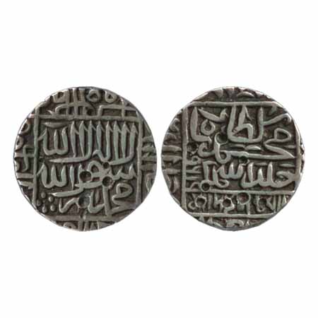 Suris - Muhammad Adil Shah (1552-1556 AD), Silver Rupee, Gwalior Mint (partly visible), AH