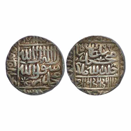 Suris - Muhammad Adil Shah (1552-1556 AD), Silver Rupee, Gwalior? Mint, AH 963, Star mint 