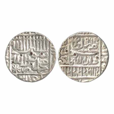 Suris - Muhammad Adil Shah (1552-1556 AD), Silver Rupee, Gwalior? Mint, AH 964, unlisted d