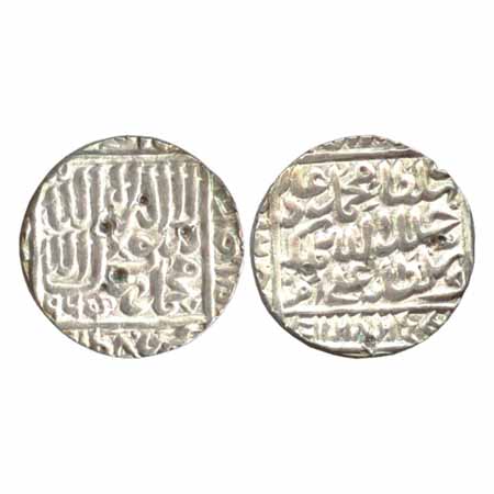 Suris - Muhammad Adil Shah (1552-1556 AD), Silver Rupee, Jaunpur by style (mint off flan),