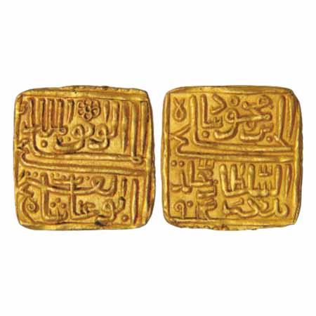 Ghiyath Shah Khalji (1469-1500), Gold ½ Tanka, AH 904, (G&G M68, date not listed), 5.54g. 