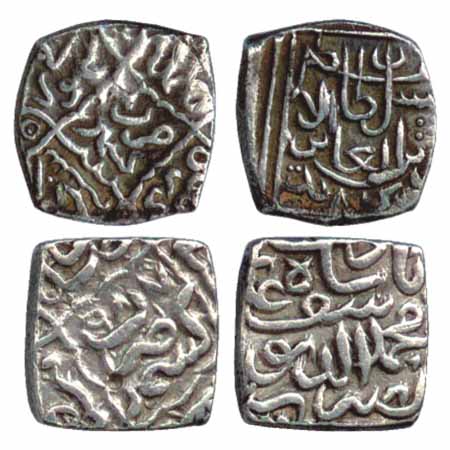 Zalin Al-Abidin, Silver Sasnu (2), AH 84(2), Kashmir Mint, (G&G K9) and Muhammad Yusuf Sha