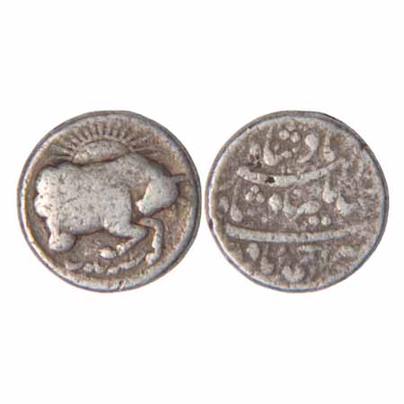 Jahangir (1605-1627), Silver Zodiacal Rupee, 'Taurus' sign, Ahmedabad Mint, AH 1027/RY12, 