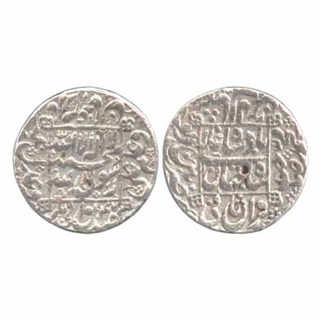 Shah Jahan, Silver Rupee, Pattan Deo Mint, AH 1047/RY 10 (KM 235.21). Broad flan Very Fine