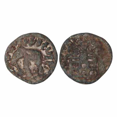 Maharathis, 'Elephant'-type lead coin of Maharathi Sivakuhana (c. 2nd-3rd cent. AD), Centr
