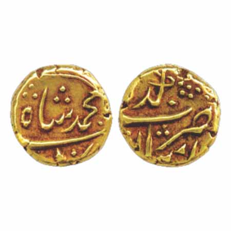 Muhammad Shah, Gold Pagoda, 3.33g, Imtiyazgarh Mint, (KM E 440.1). About Extremely Fine, R