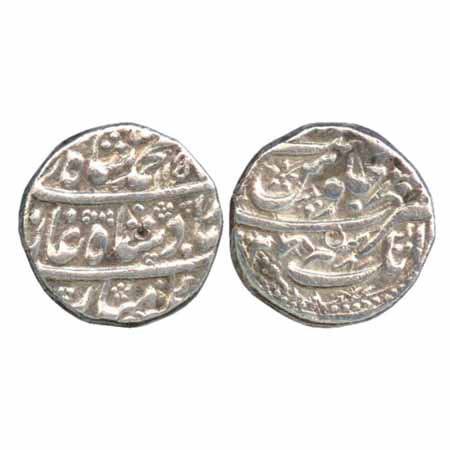 Muhammad Shah, Silver Rupee, Atak Mint, AH 115(7)/RY 27 (KM 436.8). Very Fine, Rare.