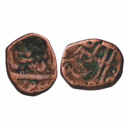 Muhammad Shah, Copper Paisa, Elichpur Mint, AH 1138/RY 8, (KM A430.1). Very Fine +, Rare.