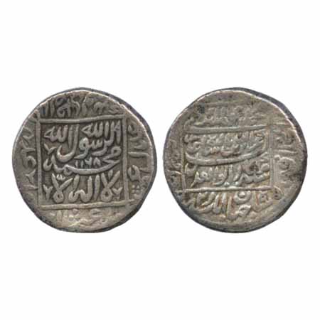 Alamgir II, Silver Rupee, Dar ul Khilafat Shahjahanabad Mint, AH 1168/RY 2, 'Kalima' type,