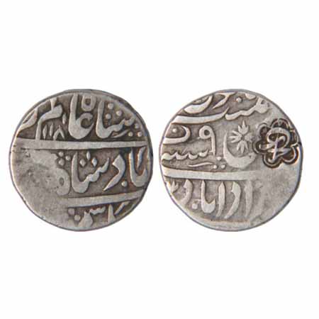 Rohilla Chieftaincies, Silver Rupee in the name of Shah Alam II, Muradabad Mint AH1181/RY9
