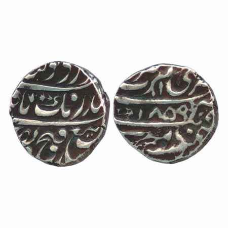 Sikh Empire, Silver Rupee, Amritsar Mint, Gobind Shahi couplet, VS1859 (similar KM A20.2).