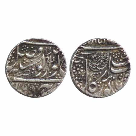 Sikh Empire, Ranjit Singh (1799-1839 AD), Silver Rupee, Amritsar Mint VS (18)99, Trisul (t
