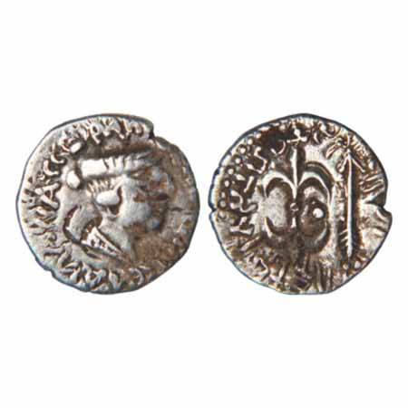 Western Kshatrapas, Kshaharata Dynasty, Nahapana (c. 33-78AD), Silver Drachm. Obv: profile